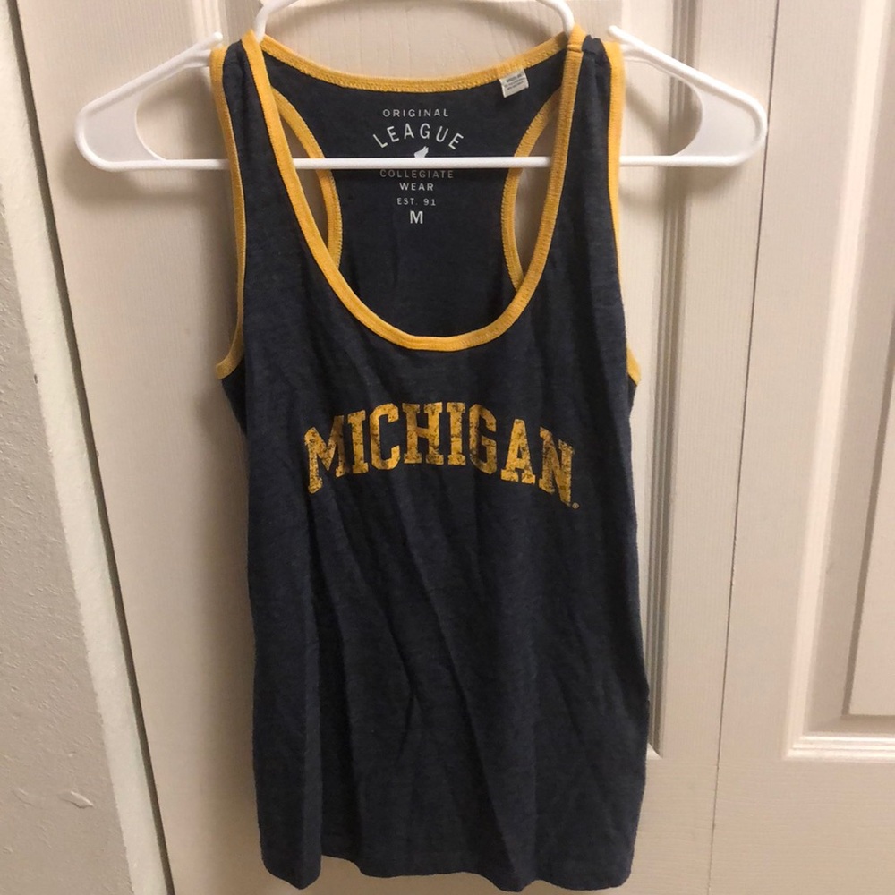 Women’s University of Michigan racerback tank.